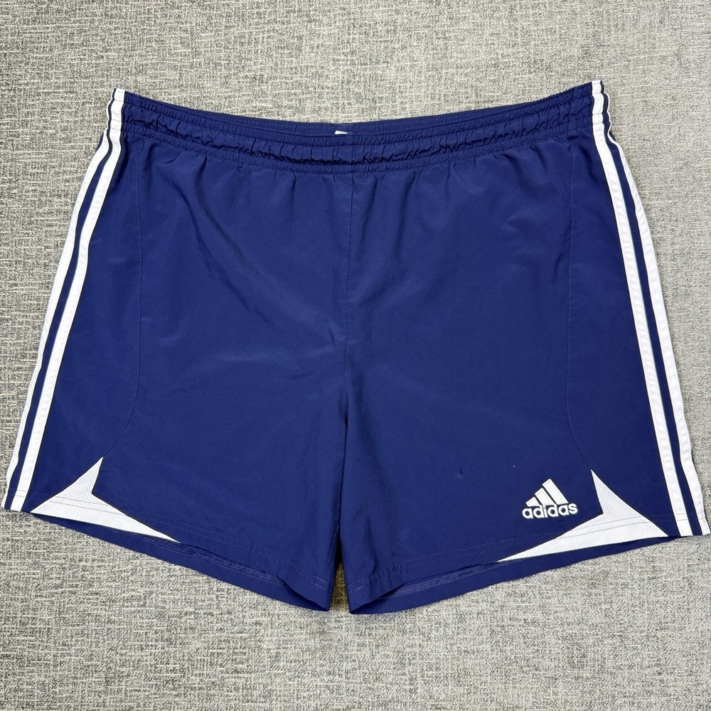 Adidas Climacool Shorts Mens L / XL Navy Blue White Soccer Athletic Y2K - Picture 2 of 10
